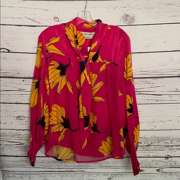 💕 Dhruv Kapoor Bright Pink Frida Top 💕 - Picture 2 of 14